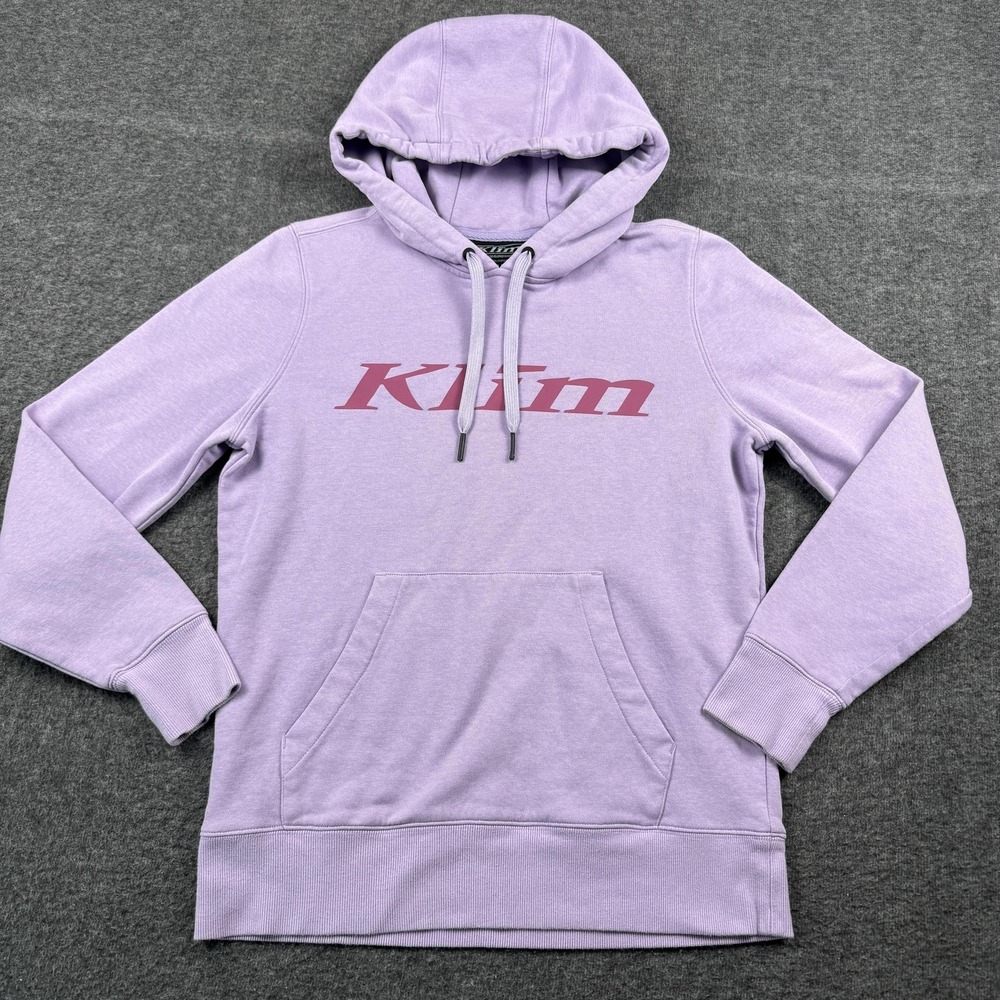 Klim Pullover Hoodie Womens Medium Purple Logo Fleece Hooded Sweatshirt Racing